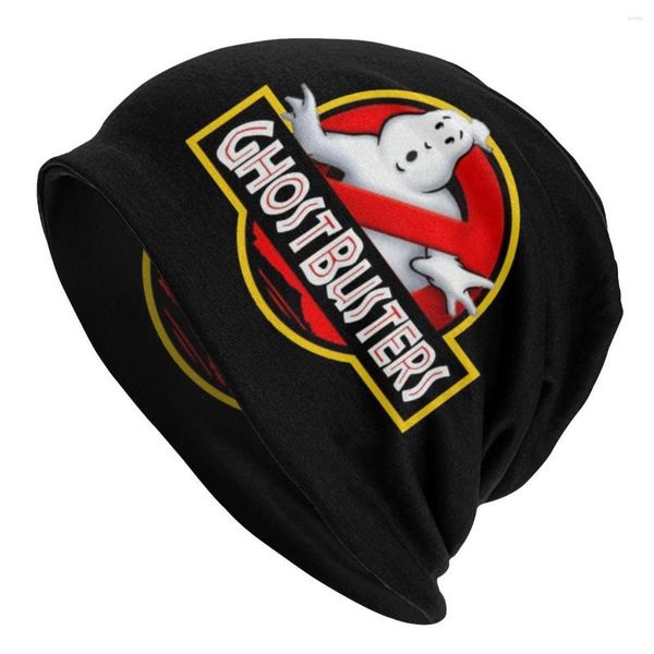 Berets Hip Hop Winter Warme Männer Frauen Stricken Hüte Erwachsene Unisex Lustige Ghostbusters Logo Skullies Beanies Caps Geister Motorhaube