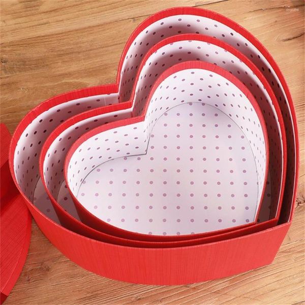 Papel de embrulho para presente útil suporte de chocolate floral caixa de armazenamento em forma de coração com tampa para aniversário