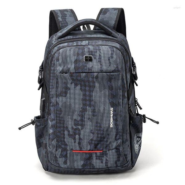 Bolsas ao ar livre mochila para estudantes masculinos do ensino médio Junior moda tendência computador bolsa de viagem de negócios