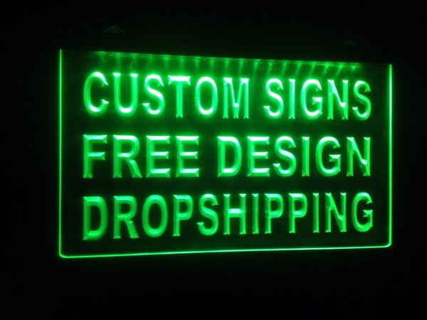 Estatuetas de objetos decorativos projetam seu próprio ADV LED Neon Light Sign Bar aberto Drop decor shop crafts led 230609