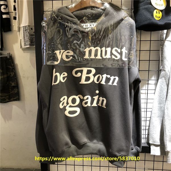 Erkek Hoodies Sweatshirts Tekrar doğmalısınız Hoodie CPFM Xyz Çocuklar Hayaletleri Gör Hoodies Asya Boy