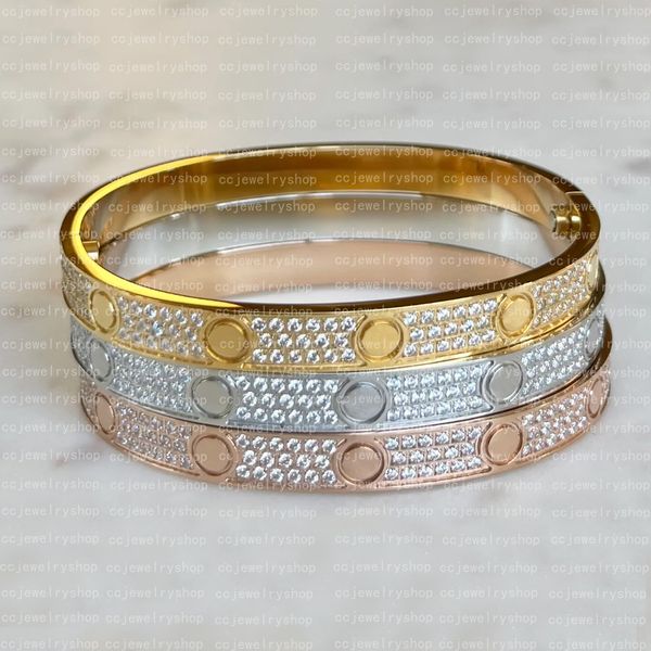 Pulseira folheada a ouro 18K de alta qualidade Classic Fashion Love Screw Bracelet Diamante para mulheres Casamento de meninas Joias para o dia das mães Presentes para mulheres