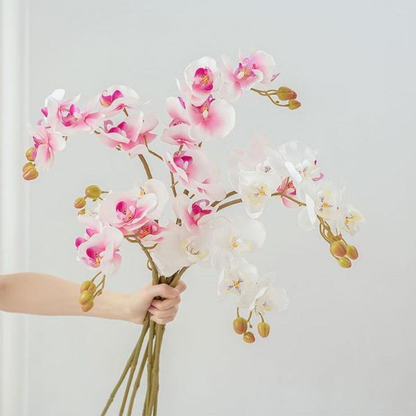 Fiori decorativi Artificiale Farfalla Orchidea Realistico Fiore finto Matrimonio Pografia Simulazione artistica Fornitura per soggiorno