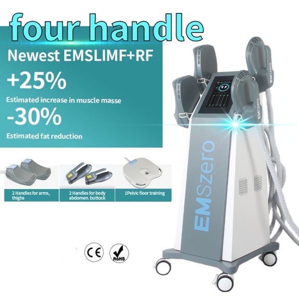 Новые 4 ручки DLS-EMSLIM стимулятор мышц RF Clods Clombing Emszer Beauty Suffice Ems Sculpting Matching Factory CE Сертификация CE