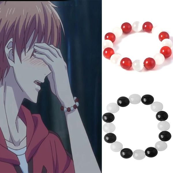 Link Armbänder Kette Anime Fruits Basket Sohma Kyo Armband Armreif Pulsera Für Frauen Souvenir Cosplay Requisiten Schmuck Geschenk Mode Männer perlen