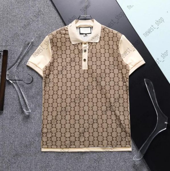 Frühling Herren Plus Tee Polo Designer T-Shirt Herren Patchwork Abzeichen Tasche gestreifte T-Shirts Lässige Baumwolle Damen Print Revers Blau apri283H