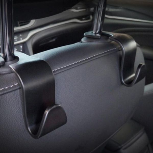 Decoraciones interiores Asiento de coche universal Gancho trasero Colgador de respaldo Ganchos portátiles multifunción para bolso Monedero Bolsas Almacenamiento Auto