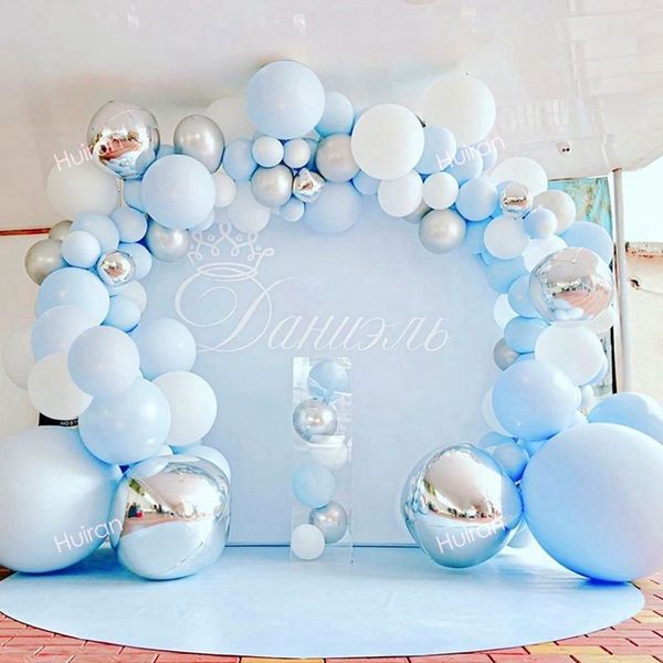 Outros Artigos para Festas Balão Azul Guirlanda Arco Kit Decoração de 1º Aniversário Chá de Bebê Menino Casamento Balão Folha Látex Globo 230608