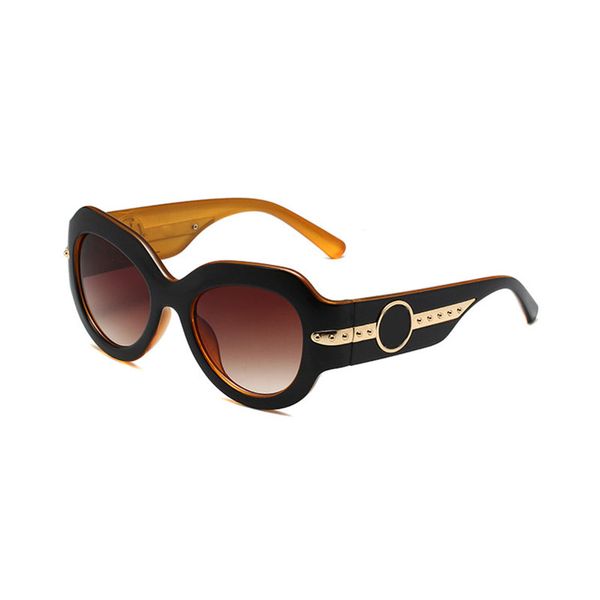 Дизайнерские поляризованные солнцезащитные очки очки солнечные очки для мужских женских роскошных роскошных крупных круглых UV400 Ant-Reflection