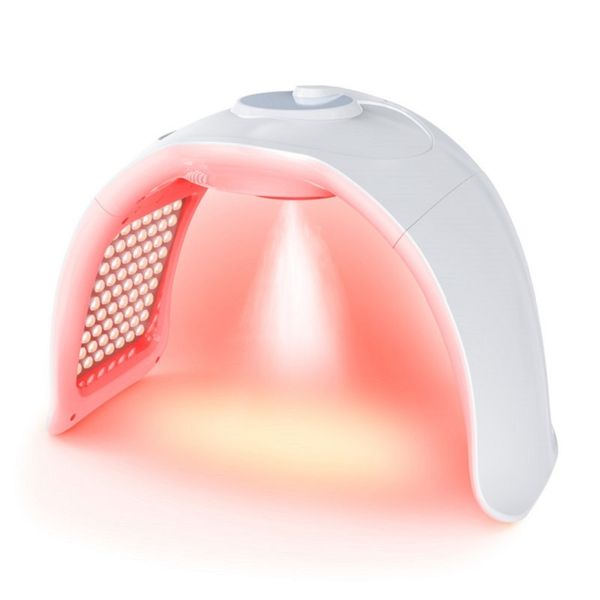 Macchina per la bellezza del viso con spruzzo di foschia per terapia della luce a 7 colori con fotone facciale coreano blu rosso Pdt Led