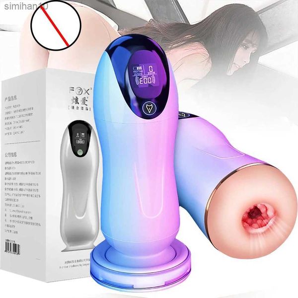 Brinquedos sexuais para homens máquina de ordenha automática do pênis vibrador copo de masturbação boquete buceta brinquedos sexuais para 18 adultos masturbador L230518