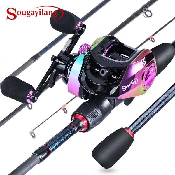 Rod Reel Combo Sougayilang 1.8M 2.4M Casting Fishing Set 5 Seções UL e 7.2 1 Acessórios de Arremesso de Alta Velocidade 230609