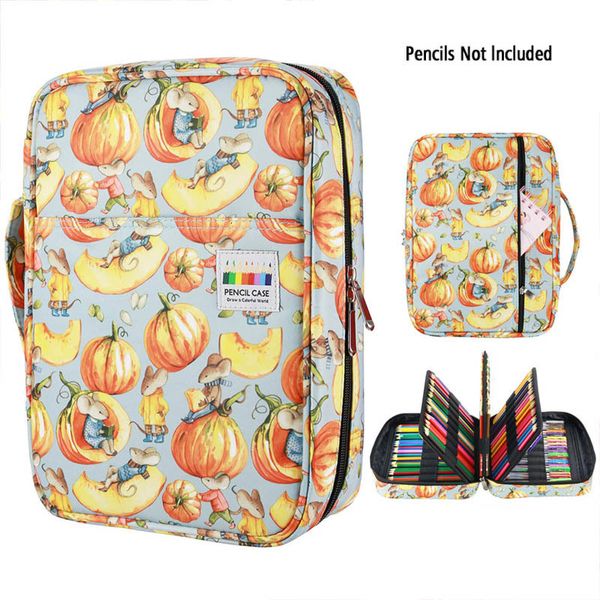 Sacos de lápis 216 compartimentos Bolsa de grande capacidade organizador de estojos cosméticos para canetas coloridas aquarela canetas de gel s 230608