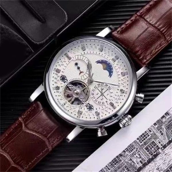 Scheletro orologio da donna di design tourbillon orologio di lusso a carica manuale montre de luxe gentleman business fashion orologi da uomo cinturino in pelle casual SB042 C23