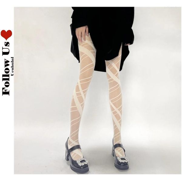 Calzini da donna Collant con lacci Harajuku Femminili estivi Cinghie di nylon Leggings Collant Sexy Festival Party Cosplay Calze autoreggenti