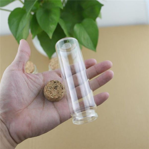 Bottiglie di stoccaggio 24 Pz/lotto 37 120mm 100ml Vaso di Vetro Per Tappi di Spezie Bottiglia Piccante Contenitori di Caramelle Fiale Con Tappo di Sughero