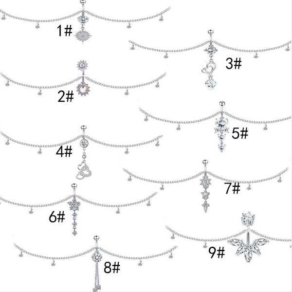 Цепочки живота для талии Женщины -дамы сексуальные бикини модные украшения 2023 Новый хрустальный серебряный цвет оптом