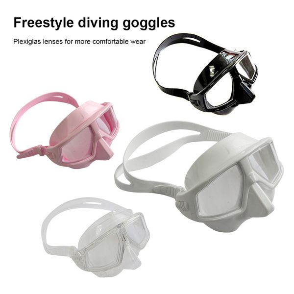 Máscaras de Mergulho Máscaras de Mergulho Livre Leves Anti-Fog Óculos de Mergulho Subaquático Óculos de Mergulho de Alta Definição Branco 230608