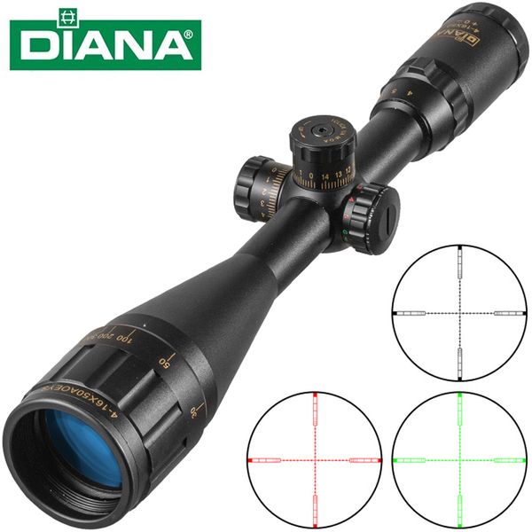 DIANA 4-16x50 Scope Caccia Tactical Optical Sight Airsoft Accessori Sniper Rifle Scope Cannocchiale per fucile da caccia