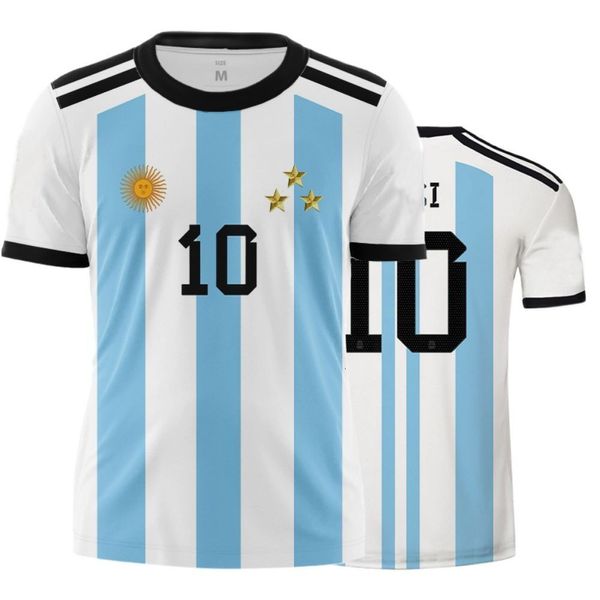 Camisetas masculinas Argentina Flag 10 Number T-shirt Faça você mesmo Moda digital Impressão 3D Manga curta Camiseta em destaque Unissex Casual Roupa esportiva Top de verão 230608