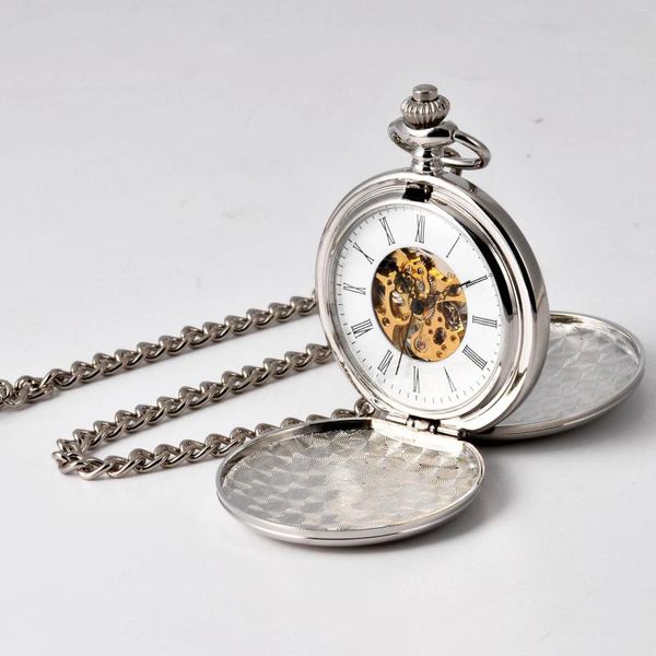Карманные часы 5 кусочков роскошные винтажные золотые механические часы для мужчин мужчина золотой гравейский корпус римский цифровой циферблат