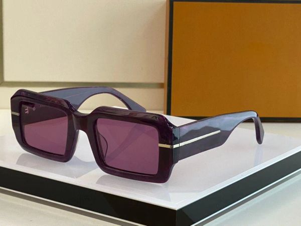 Luxuriöse Herren-Designer-Sonnenbrille, Damenbrille, rechteckiger Rahmen, breite Bügel, verziert mit goldenen großen Buchstaben, silberne Linie, modern, klassisch, mattschwarz, UV400