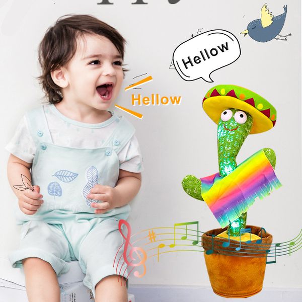 Dekoratif nesneler figürinler dans kaktüs tekrar konuşan oyuncak şarkı hoparlör dans eden dans şarkı oyuncak konuşma plushie doldurulmuş oyuncaklar için bebek yetişkin oyuncaklar hediyeler 230608
