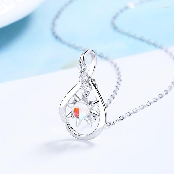Anhänger Halsketten Original Kristalle Mode Klassische Mini Birne Silber Farbe Kette Schmuck Für Mädchen Frauen Geschenke