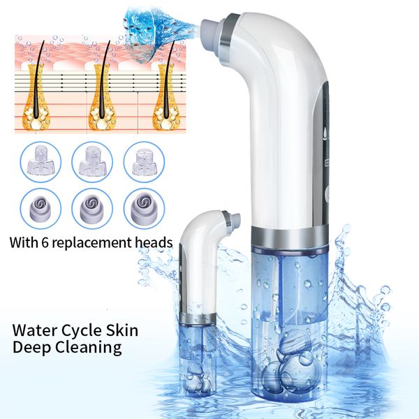 Ferramentas de limpeza Acessórios Removedor de cravos Ciclo da água Acne Pimple Clean Beauty Skin Care Tool Electric Small Bubble Vacuum Pore Cleaner 230608