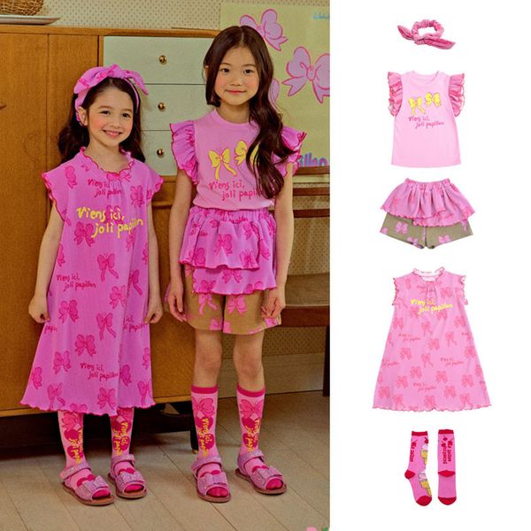 Mädchen Kleider Koreanische Blumenkleid T-shirts Shorts Sommer Kinder Prinzessin Kurzarm T-shirt Top Kinder Kleidung 2 bis 8 Jahre 230608