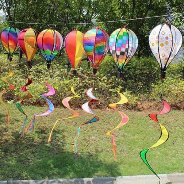 Heißluftballon-Windsack, dekorativ, für draußen, Hof, Garten, Party, Veranstaltung, dekorativ, DIY, Farbe, Windspinner JN09