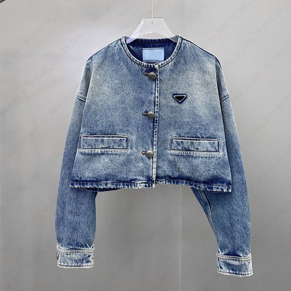 Jaqueta Feminina Moda Estilo Vintage Jaquetas Denim Casual Manga Longa Casaco Curto Primavera Outono Proteção Solar Outerwear