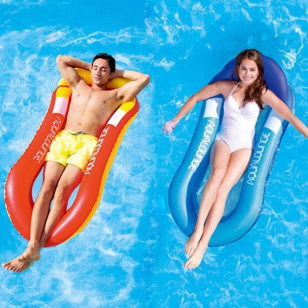 Drenagem flutuante sofá inflável superior reclinável de água cama flutuante flutuante placa flutuante prancha de surf almofada de ar de água