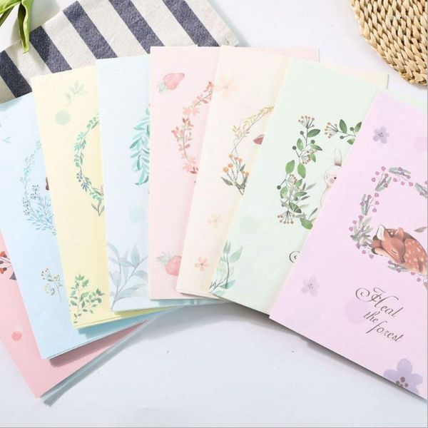 Confezione regalo 10 confezioni Buste di carta da lettera con animali carini coreani Cancelleria colorata per scrittura 9,5 18,5 cm