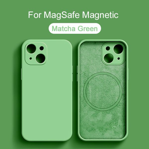 Per custodia in silicone di lusso wireless magnetico Magsafe per iPhone14 13 12 11 Cover antiurto per paraurti morbido ProMax