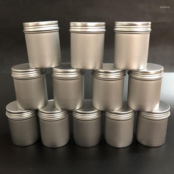 Botellas de almacenamiento, 3 tamaños, 4 juegos, estuche de aluminio para especias, juego de tarros de té de caramelo de café, latas de labios redondas de Metal para