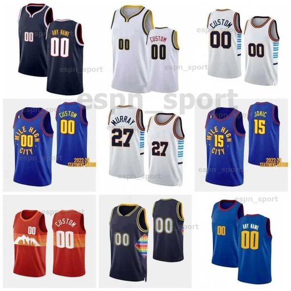 Murray Jokic Basketball Jerseys Nome Personalizado Porter Jr. Nikola Jamal Denves Carmelo Anthony Nugget Aaron Gordon Bones Hyland Jeff Green Ish Smith 2022 2023 Cidade