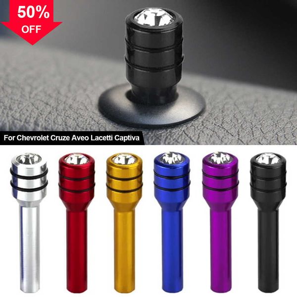 Novo 2X Alloy Car Alloy Door Lock Pins Lock Pin Screw Knob Para Chevrolet Cruze Aveo Lacetti Captiva Cruz Niva Spark Orlando Epica Sail Soni