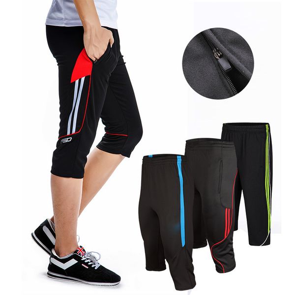 Pantaloni da uomo disegni taglia L-4XL pantaloni da allenamento da calcio da uomo da jogging pantaloni da corsa 34 con tasca con cerniera 230608