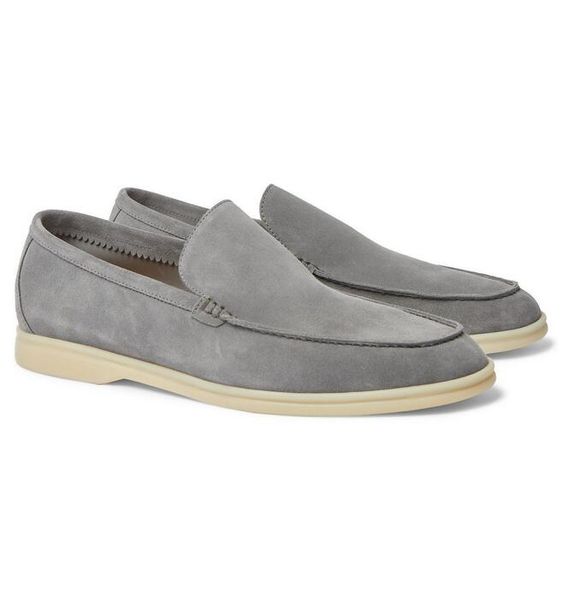 Mocassim LP de melhor qualidade para caminhada de verão masculino sapatos casuais loropiana camurça couro tênis feito à mão slip light comforal sapatilhas para caminhada ao ar livre 38-46Caixa e bolsa