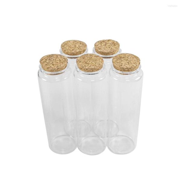 Bottiglie di stoccaggio 6 pz/lotto 47 150mm 200ml Tappo di Sughero Vaso di Vetro Speziato 200cc Bottiglia Contenitori per Alimenti Grandi Barattoli di Caramelle di Spezie Fiale