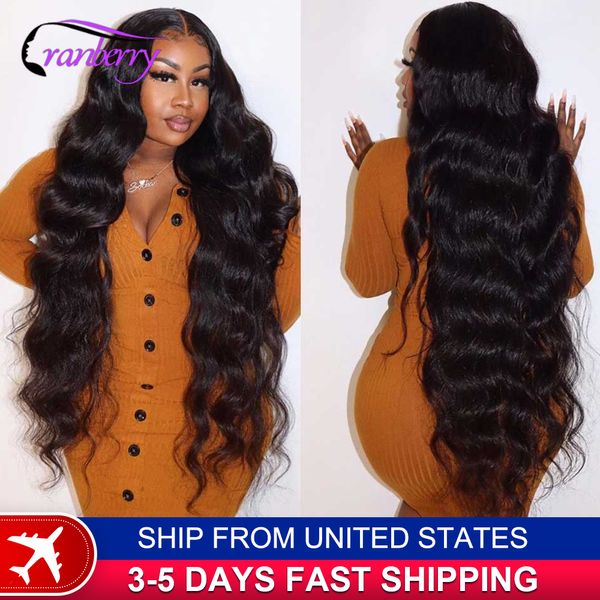 Pezzi di capelli 13x4 Body Wave Lace Front Human For Women Mirtillo rosso frontale brasiliano 180 Densità 230609