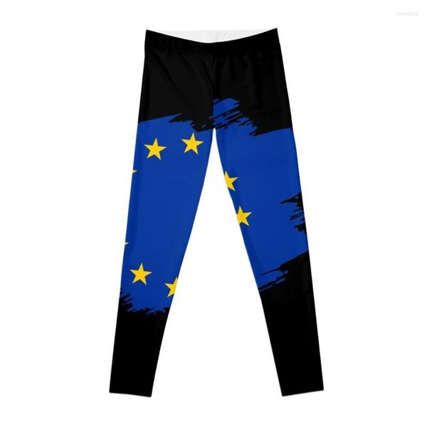 Active Pants Europe Flag Banner Leggings Legging Women Gym Gym's Women's Leggins