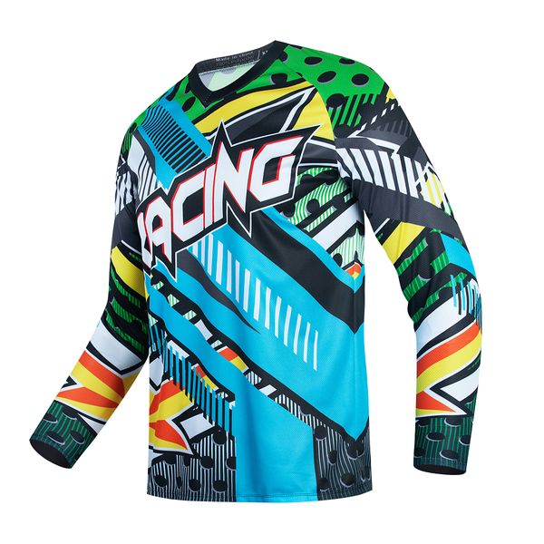 Ciclismo Camisas Tops Men Downhill T Shirt Manga Comprida Mountain Bike Jersey Camiseta Enduro Mtb Camisa DH Mx Moto Jersey Roupas Motocross 230608