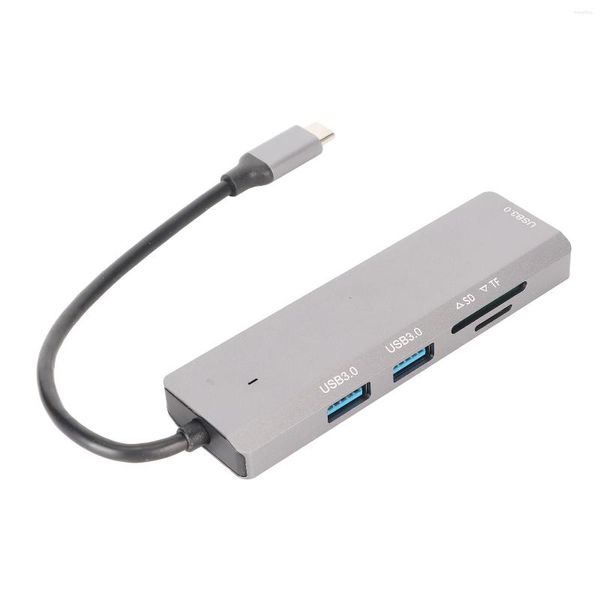 Hub 5 Gbps Velocidade de Transmissão Plug And Play 3 Portas USB 3.0 Armazenamento Leitor de Cartão de Memória Portátil Tipo C Para PC Portátil