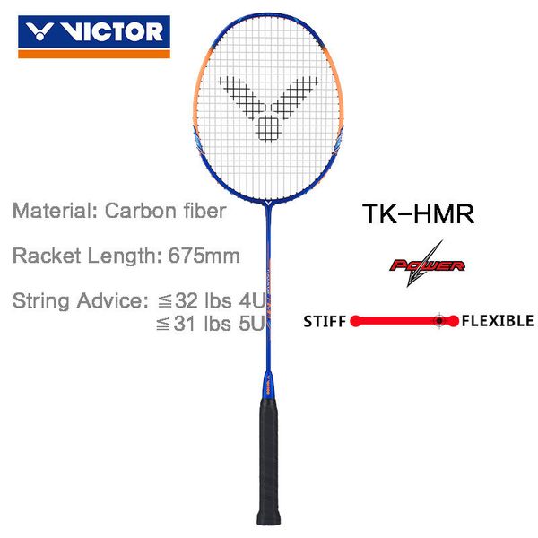 Badmintonschläger VICTOR Original 4U 5U Hightension Schläger TKHMR Schläger 100 % Carbon Thruster Hammer 230608