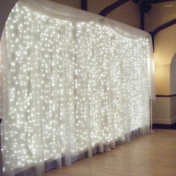 Cortina 3 3M Led Light 300 Lâmpadas Ao Ar Livre Casa Xmas Natal Casamento Ano Jardim Festa Decoração Luzes Do Feriado