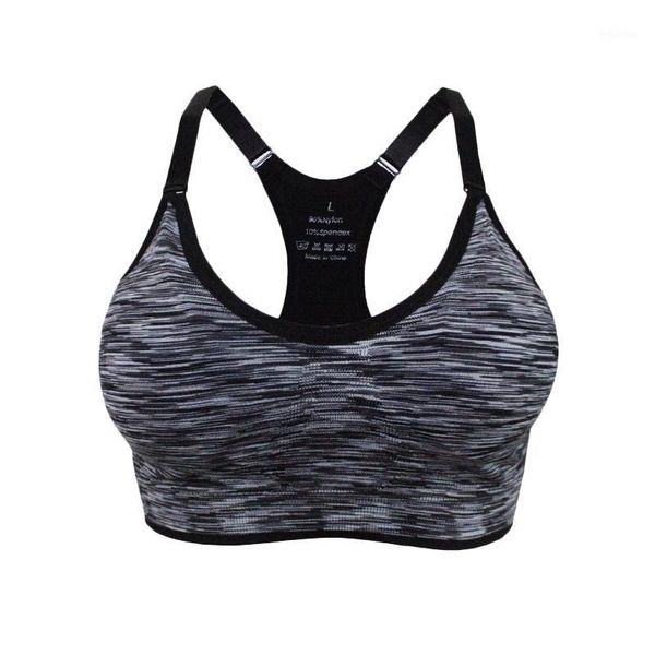 Roupas de ginástica feminina Sutiã de ioga Esportes Corrida Sutiãs de fitness feminino Alças acolchoadas Crop Top Roupa íntima segmento atlético Tingimento Colete