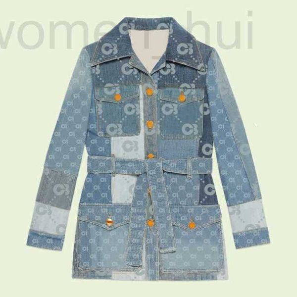 Ternos Femininos Blazers designer Vintage New Full retro Runway banquet Cocktail Party rarefinds Print Denim Patchwork Jaqueta Casaco Conjuntos De Falda Conjuntos de Duas Peças