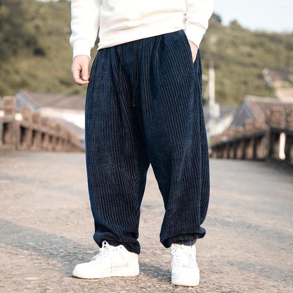 Männer Hosen Mode Chinesischen Stil Klassische Vertikale Streifen Plus Größe Casual Baggy Männer Kleidung Lose Jogginghose Oversize Hosen